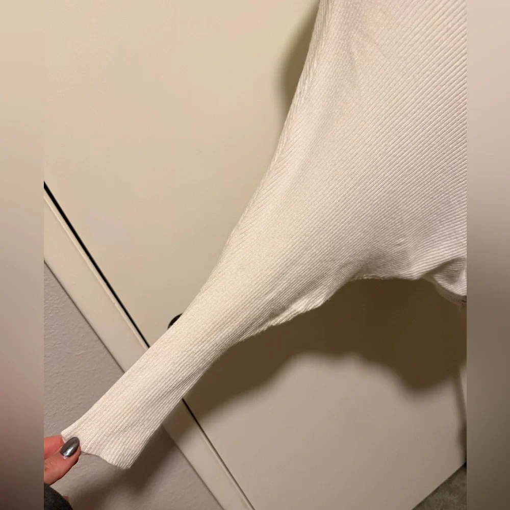 Philosophy White Ribbed Sweater Size S